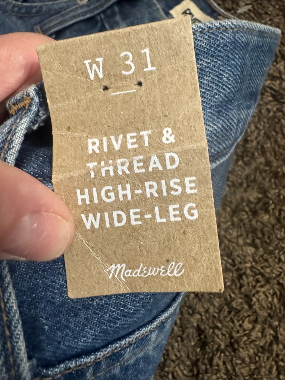 Madewell/ Rivet & Threads High Rise Wide Leg - Picture 3 of 5